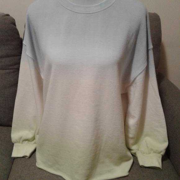 Rails Reeves Blue Mint Dip Dye Sweatshirt Size Small - Picture 4 of 11